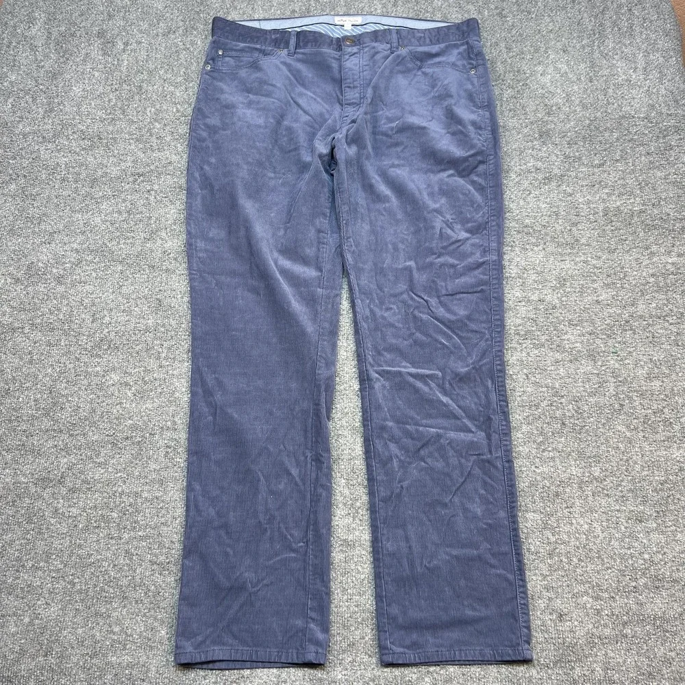 Peter Millar Pants Mens 38 Blue Corduroy Stretch Khakis 5 Pocket Casual